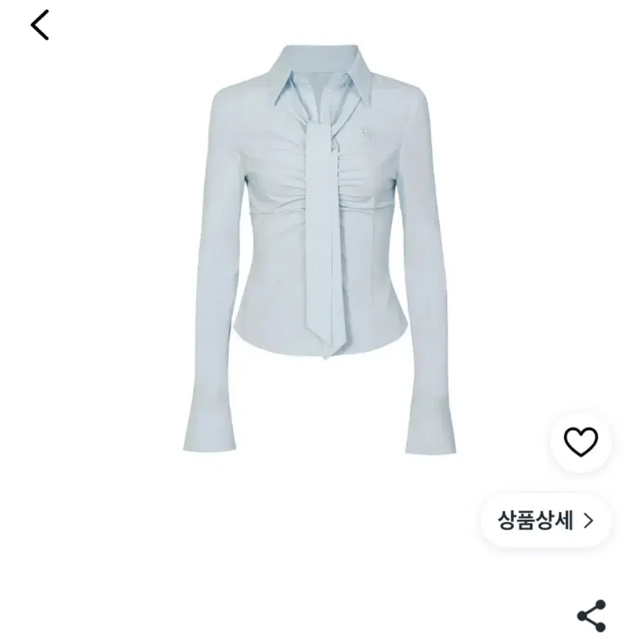 페인오어플레져 비비안 스카프 셔츠 블루