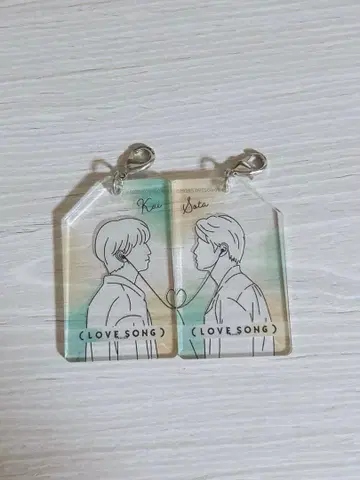 (LOVE SONG) 영화 무카이 코지 모리사키 윈 아크릴 참 세트