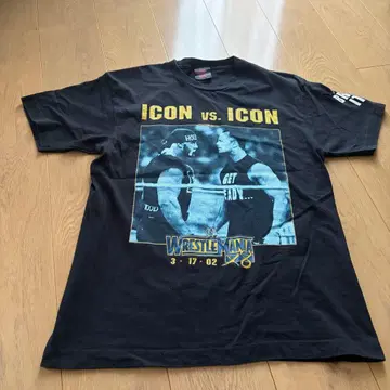 WWE T셔츠 ICON vs ICON 레슬매니아 더 락 호건