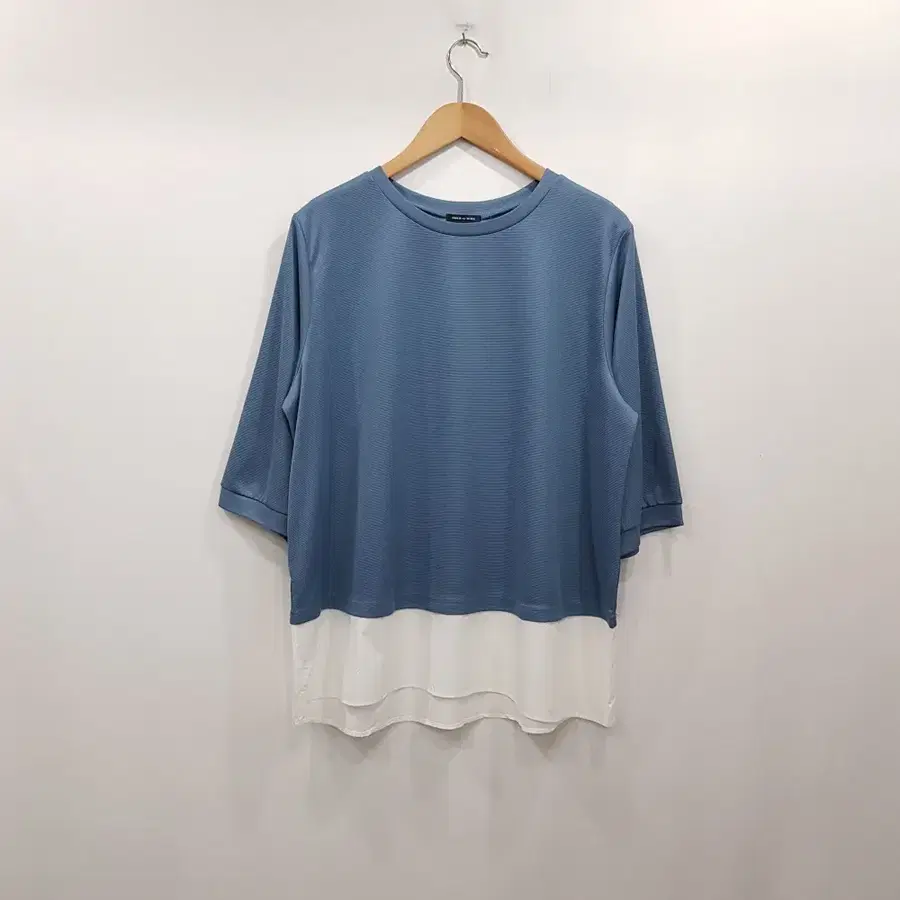 R667 JPN 빈티지 스판 7부 롱 티셔츠 여XL