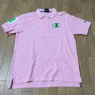 Champion BIG 로고 피케 셔츠 Y2K XL