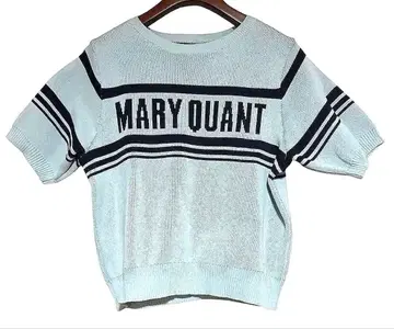 [ 최종 가격 인하 ] MARY QUANT 로고 반팔 니트 민트