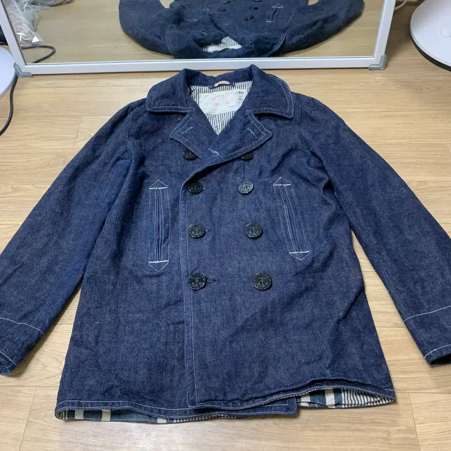 L]미스터프리덤 x 슈가케인(MFSC) 16oz 셀비지데님 10B 피코트