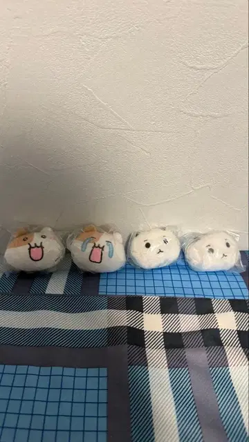 모치냐미 봉제 인형 키링 행거 4종 세트