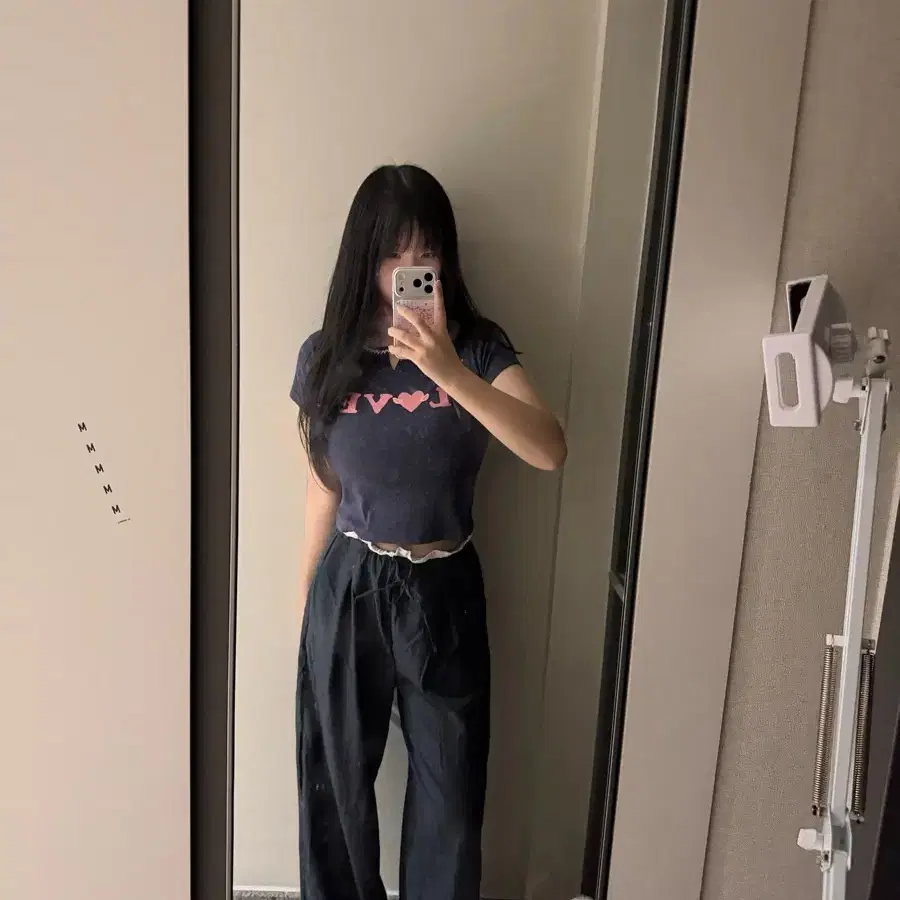 무신사 어썸스튜디오 플라워패턴 러브 티셔츠