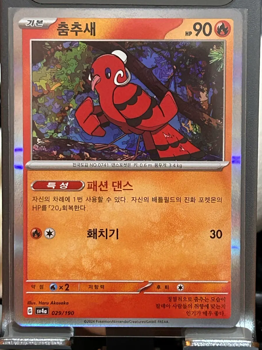 포켓몬 카드 춤추새 미러 홀로그램