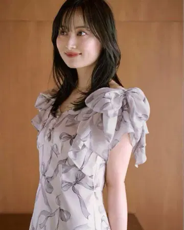 snidel 스나이델 리본 슬리브 디자인 원피스 GBEG 0