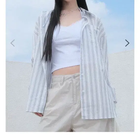 애즈온 TROY STRIPE SHIRT / BLUE