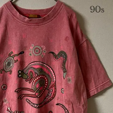 90s Urimbirra/아트 티셔츠/S/핑크/오스트리아 제조