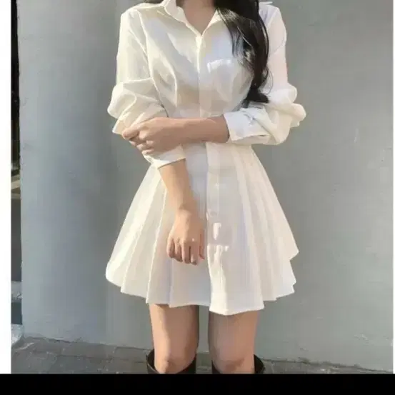 도은클로젯 화이트 셔츠 원피스 / 교신가능