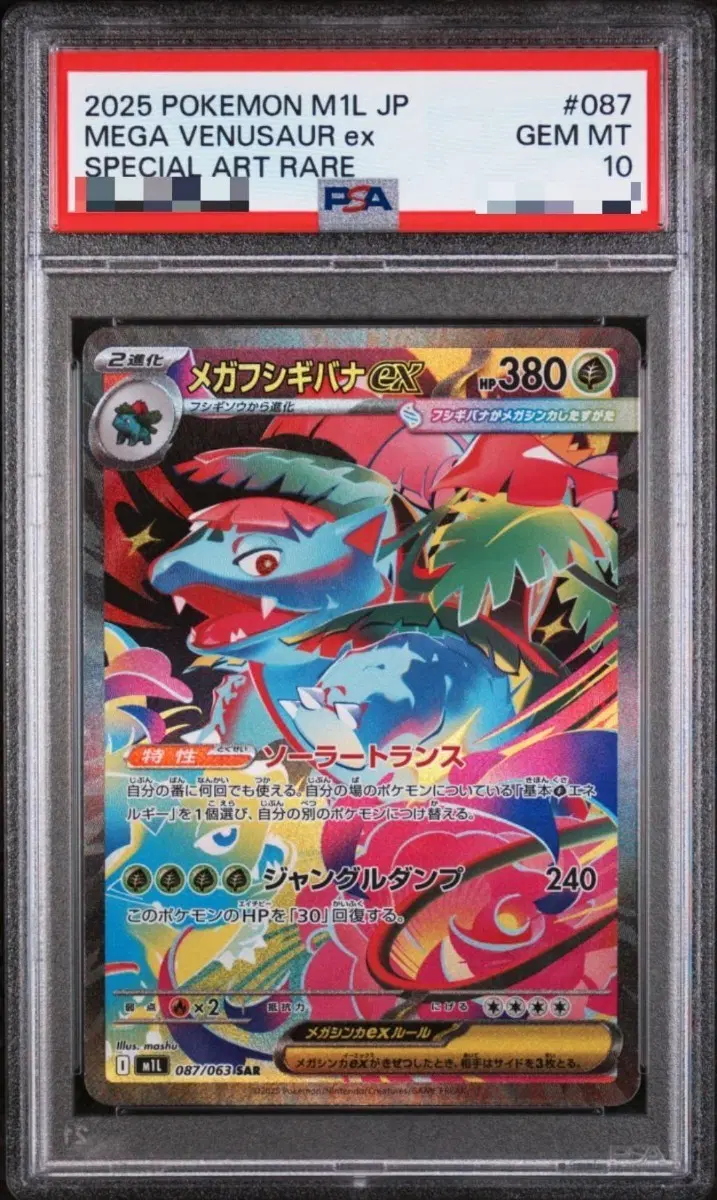 (psa 10) 포켓몬 M1L JP 메가 이상해꽃 EX 스페셜 아트 레어 GEM MT 10