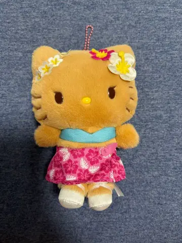하와이 한정판 헬로키티 봉제 인형 키링