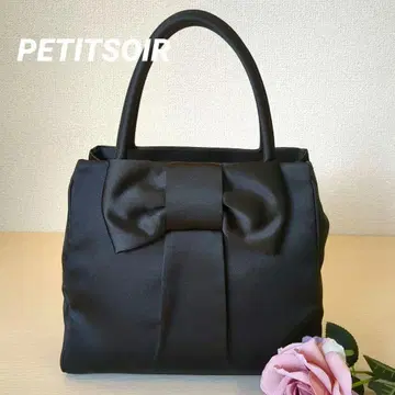 PETITSOIR 푸치소와르 핸드백 리본 블랙 포멀