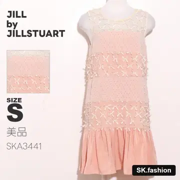새상품급 JILL by JILL STUART 원피스 무릎 위 기장 올 패턴 리본
