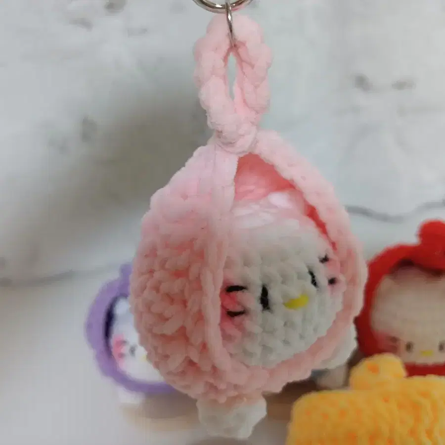 숨숨키티 뜨개키링