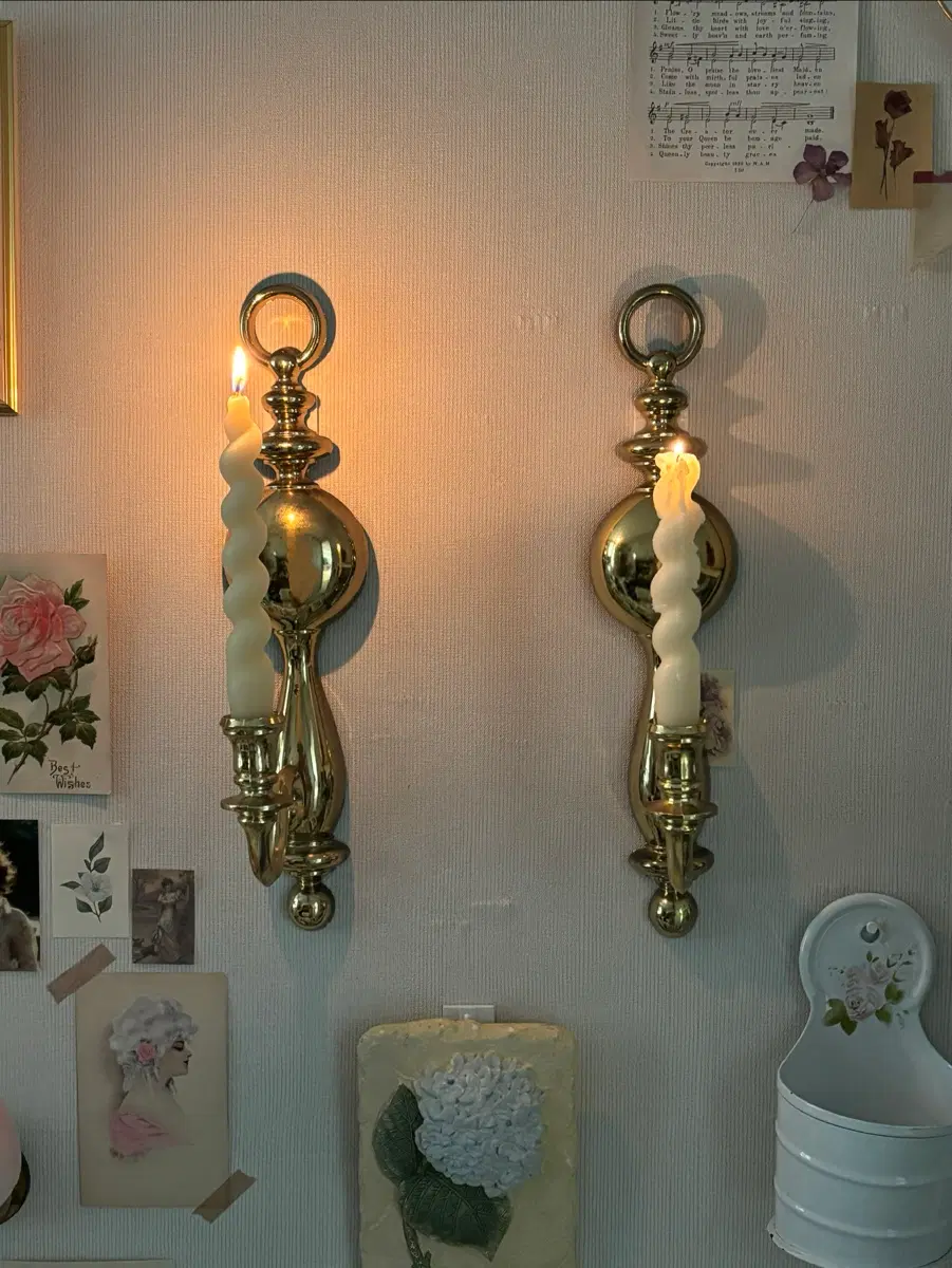 미국 빈티지 벽촛대 2 set