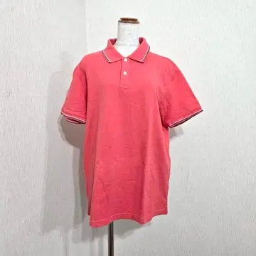 유니클로 드라이 카노코 피케 셔츠 반팔 (XL) 탁한 레드 남성용