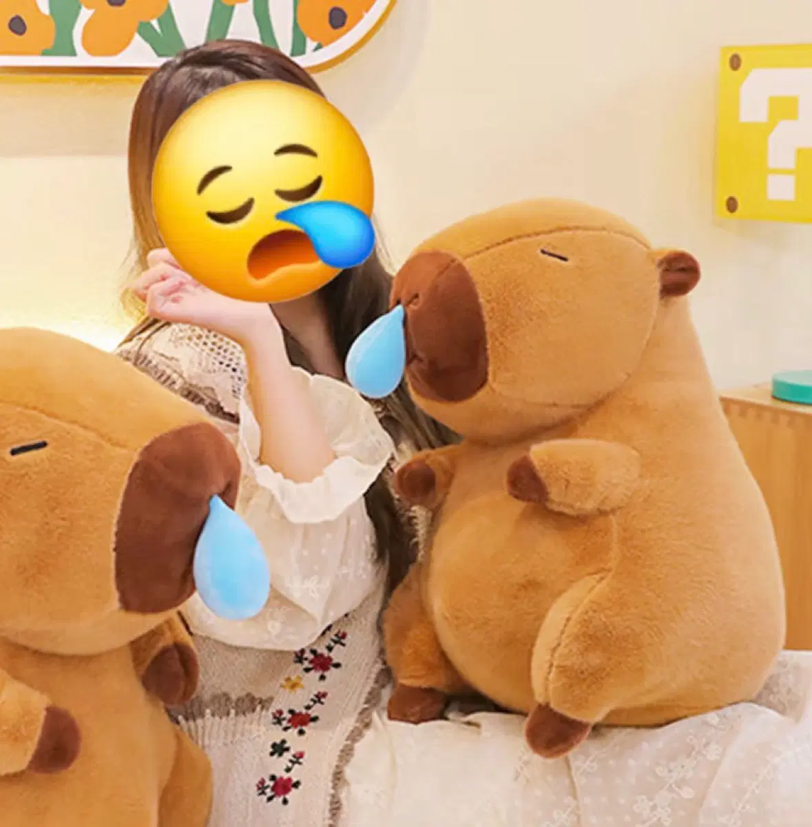초대형 콧물 카피바라 인형 50cm
