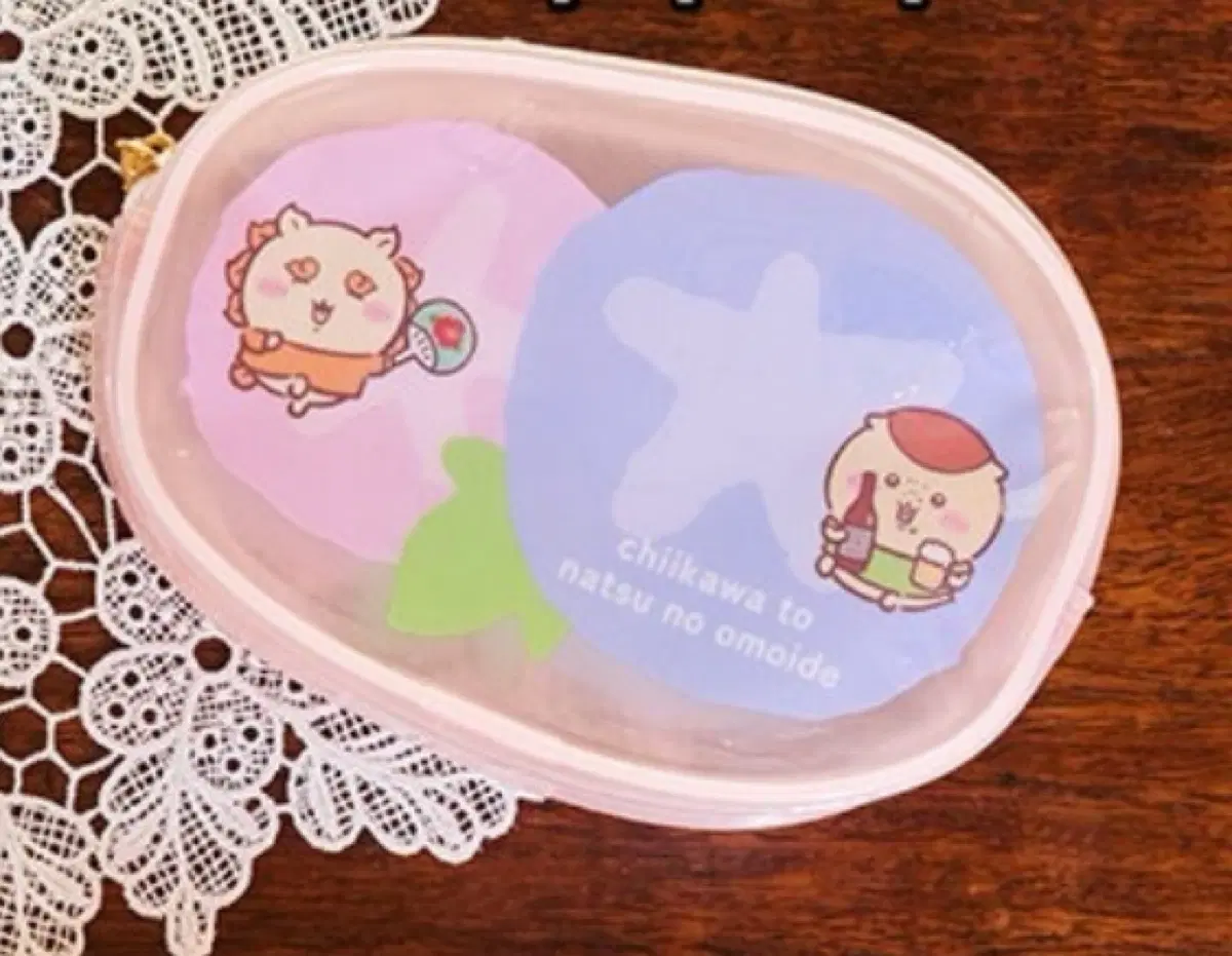 치이카와 여름 파우치(쿠리만쥬&시사) 애니마이쿠지