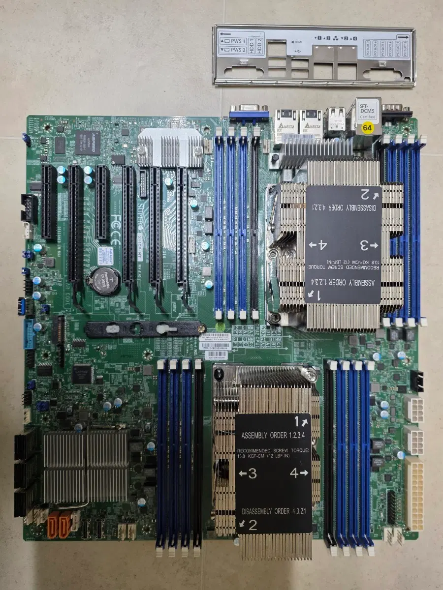 Supermicro 슈마 X11DPi-NT 듀얼 소켓 LGA-3647(소켓 P) 1,2세대 지원 보드 팝니다