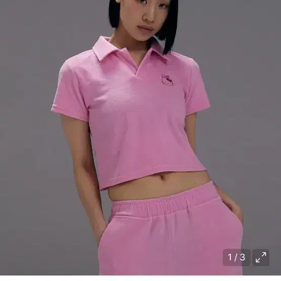 단종 ㅡ 헬로키티 오디너리 홀리데이 테리 반팔
