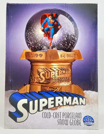 DC DIRECT COLD CAST PORCELAIN SNOW GLOBE TIM BRUCKNER SUPERMAN
