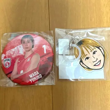 와다 유키코 배구 여자 일본 대표 캔뱃지 아크릴 마커 표식 참