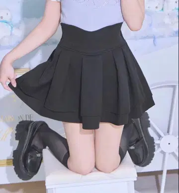 미셸 마카롱 스커트 블랙 M 사이즈