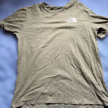 THE NORTH FACE 로고 프린트 티셔츠 카키 미국 직수입