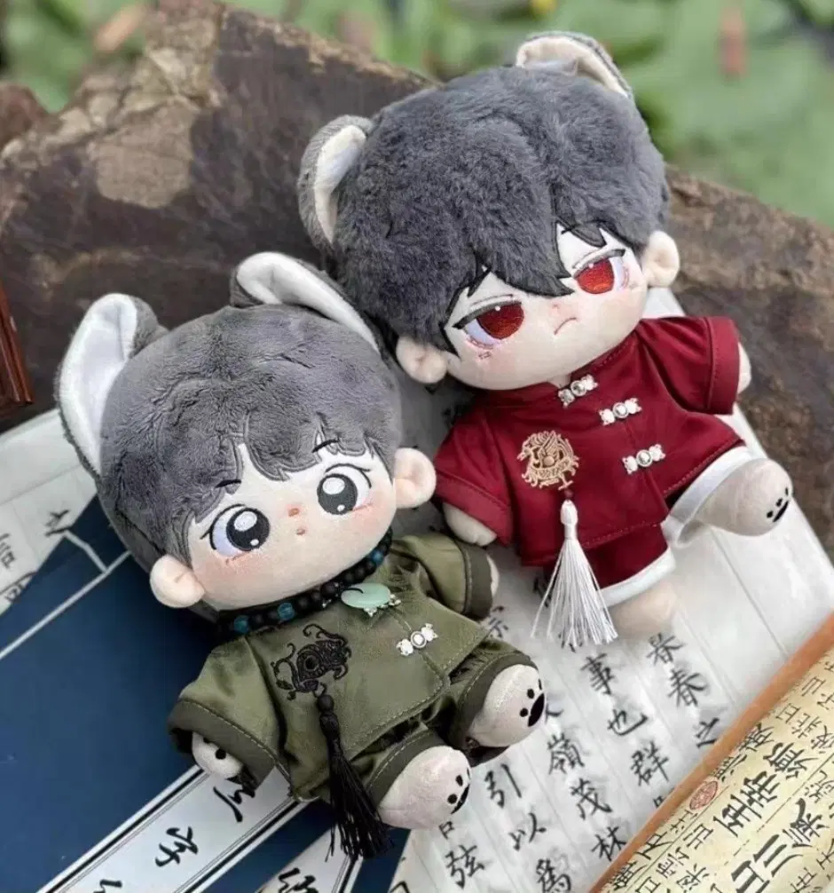 20cm 치파오 인형옷(빨강/녹색)