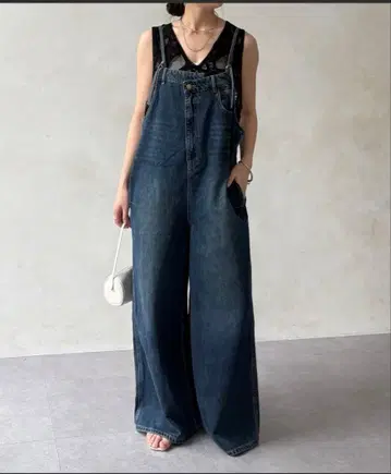 DouDou 두두 데님 살로펫 데님 네이비 프리 사이즈