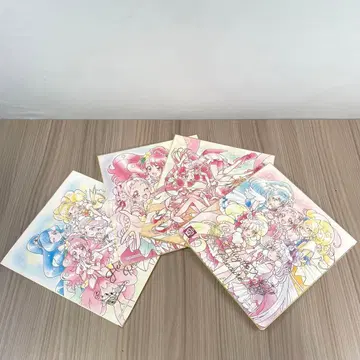 프리미엄 반다이 한정판 프리큐어 색지ART 메모리얼 세트 4장 세트