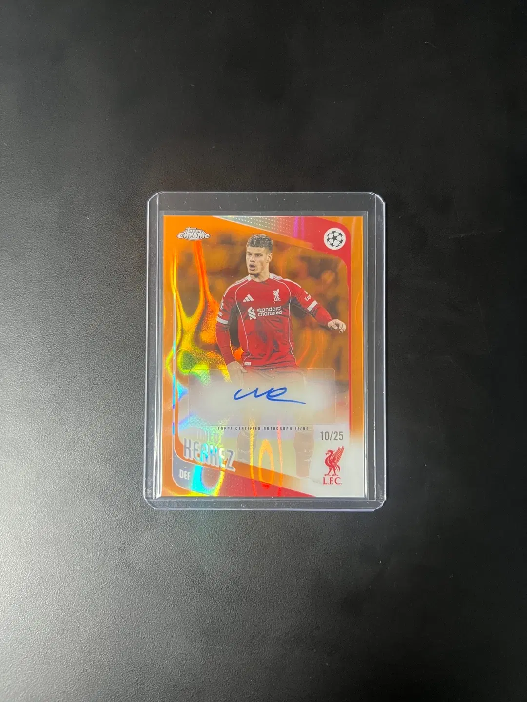 topps chrome 리버풀 케르케즈 오토 25한정