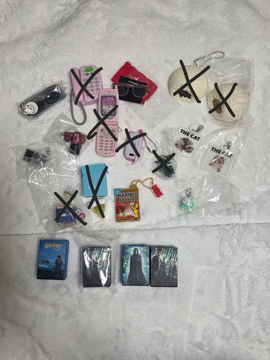 일본 반다이 가챠 모음(미니어처, 해리포터,  음식, 메지루시, 녹음기 등)