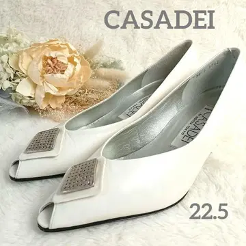[CASADEI] 천연 가죽 오픈토 펌프스 비쥬 일본제 새상품 22.5