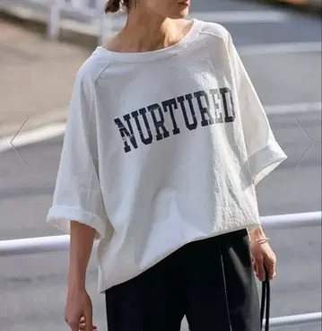 FRAMeWORK 하프 슬리브 로고 TEE