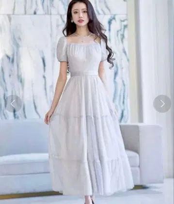 새상품급 에밀리아 위즈 라메 튤 롱 원피스 M
