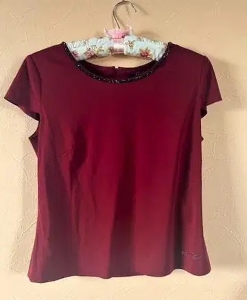 LEONARD FASHION 반팔 티셔츠 버건디