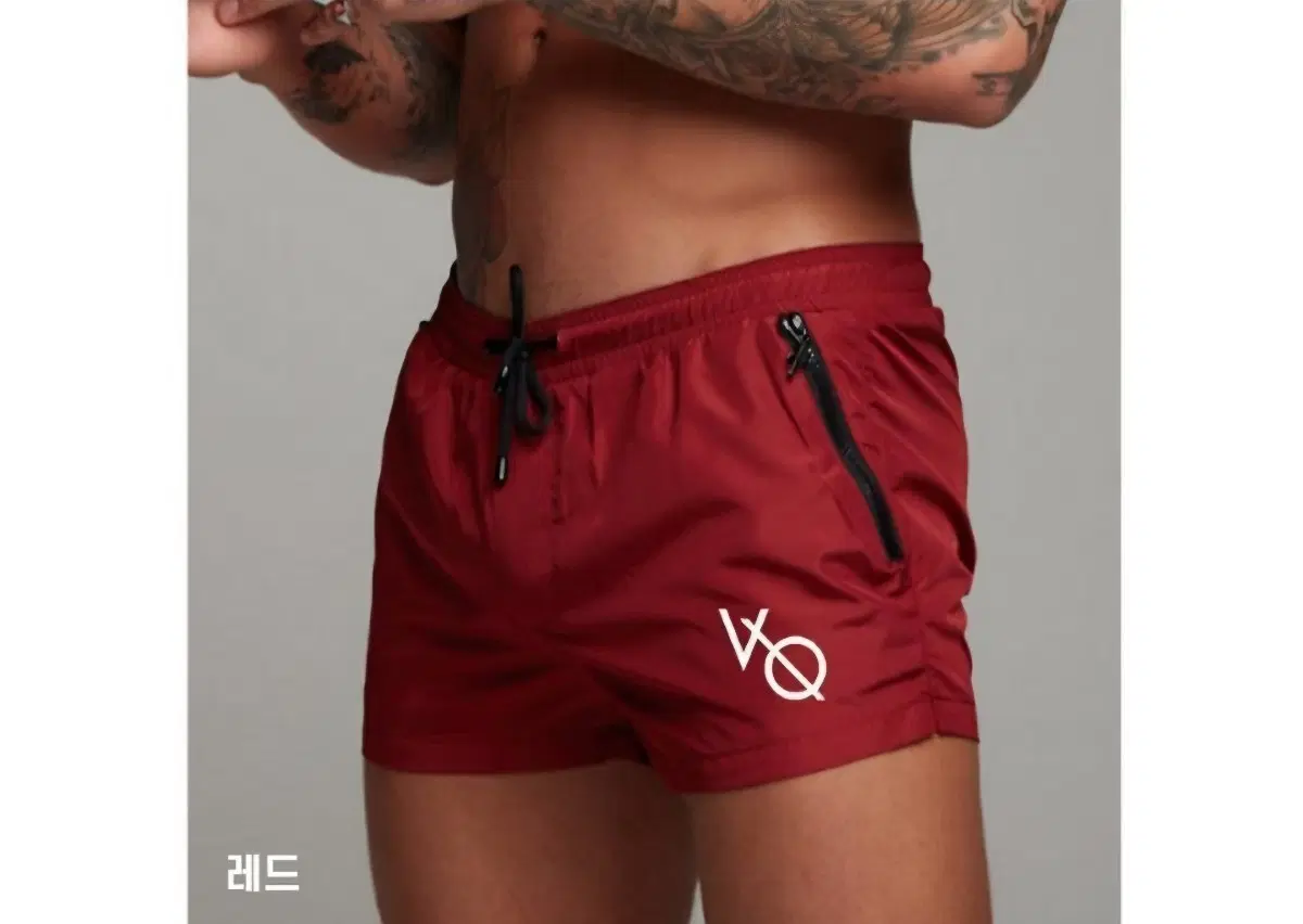 헬스복 VQ 뱅퀴시 짐웨어 3부팬츠 헬스 운동복 (레드2XL) 헬스반바지 남성반바지