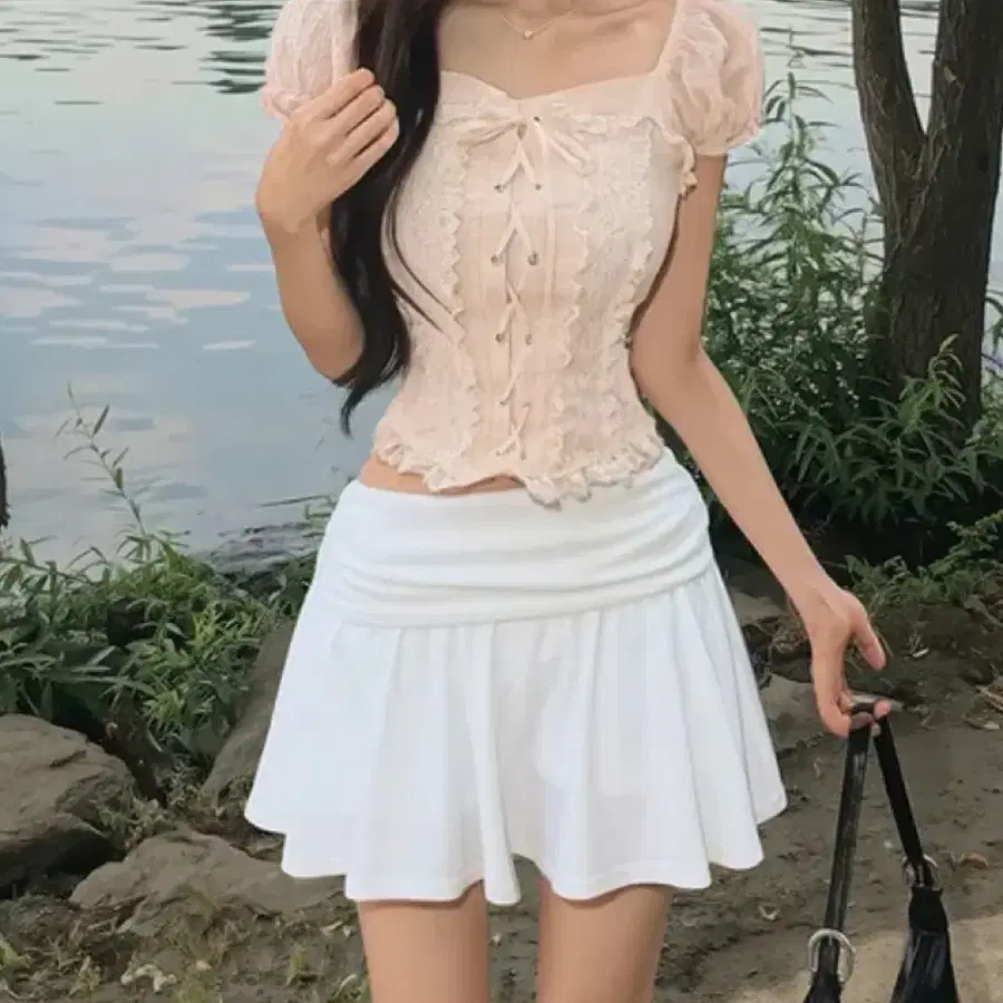 여름 플레어 스커트 블랙
