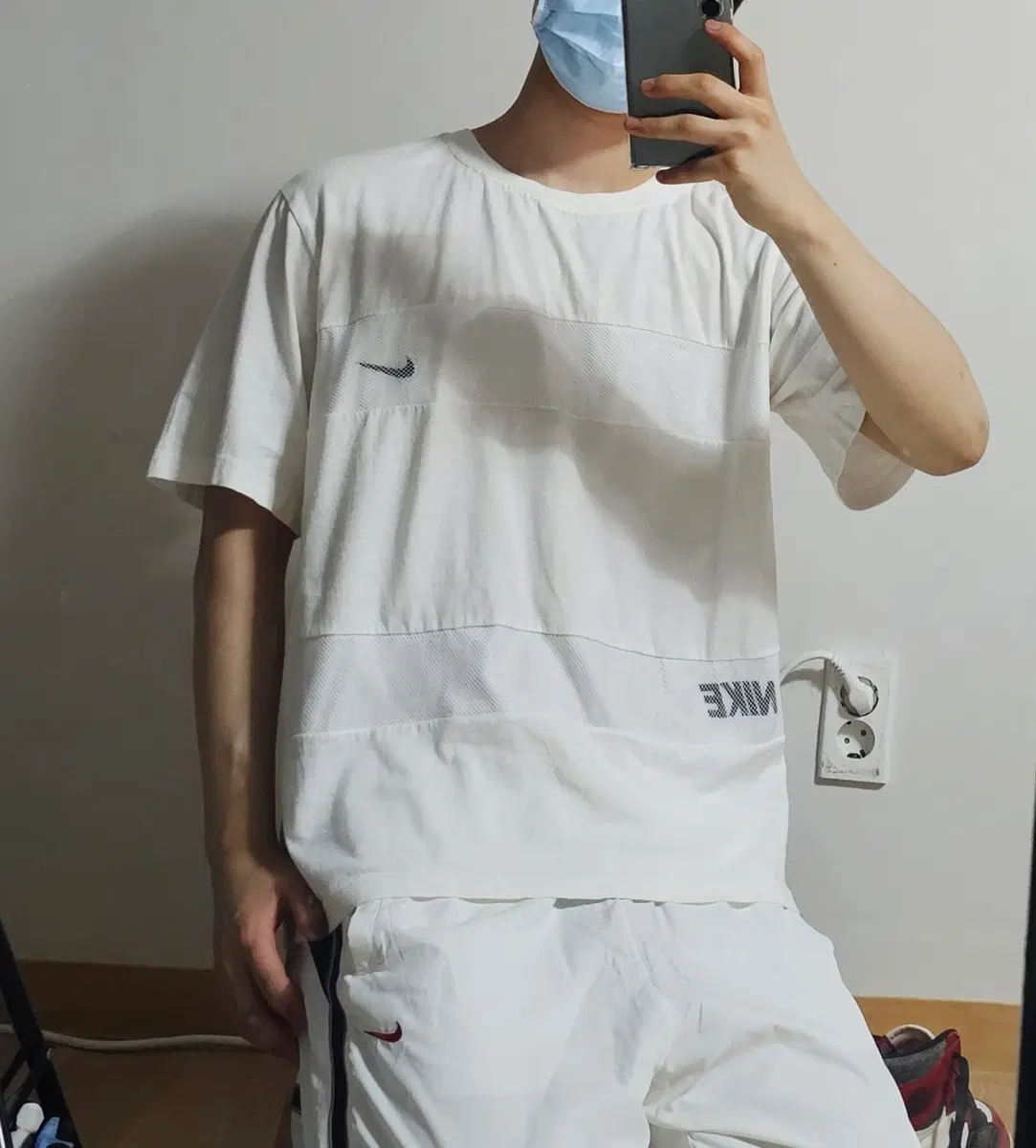 나이키 올드스쿨 망사 면 반팔 티