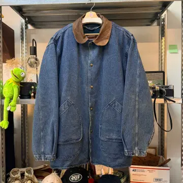 80S 울리치 데님 아즈넥 블랭킷 라이너 헌팅 자켓 XL