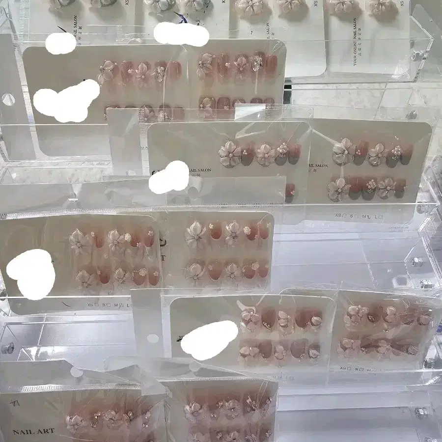 네일 3D야광꽃네일팁 7개일괄
