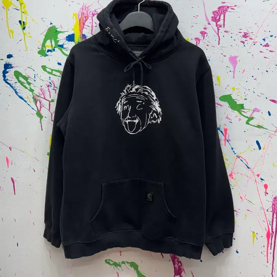 칼하트x매드니스 콜라보 아인슈타인 후드티 블랙 2XL