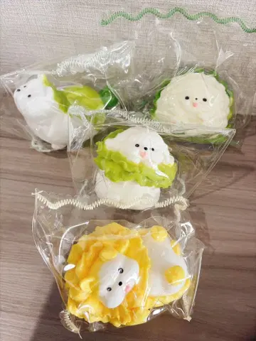 야채 강아지 스퀴즈 4세트