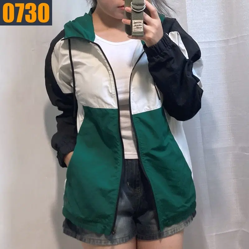 100 REEBOK 리복 배색 윈드러너 바람막이 자켓 아우터