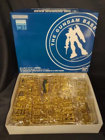 반다이 스피리츠 MG/1/100/건담 베이스 한정판 기동전사 건담 RX-78-2 건담 Ver.3.0 골드 코팅 반다이남코판