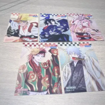 NARUTO 나루토 돌풍전 채면화 캐릭터 시트 특전 5장 세트