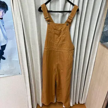 오버롤 살로펫 브라운 니코앤드 헤링본 면린넨 구제 의류