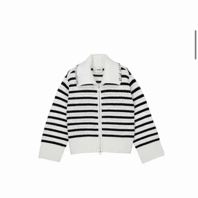 조이그라이슨 Stripe Big collar 니트집업가디건